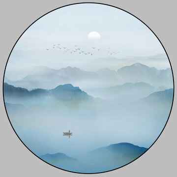 水墨山水圖