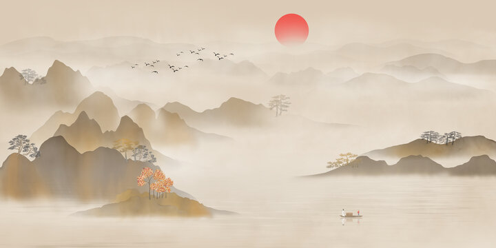 新中式山水畫(huà)