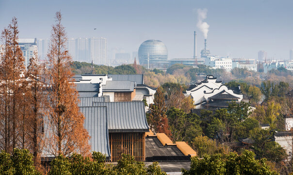 冬日嘉兴城市风光