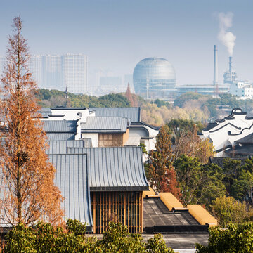 冬日嘉兴城市风光