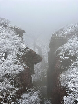 红石峡雪景