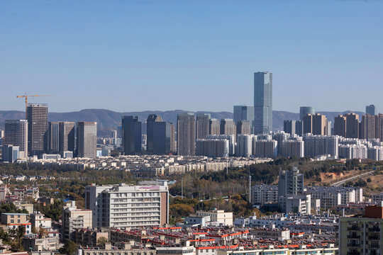 昆明呈贡区都市风光