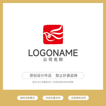 鳥印章logo