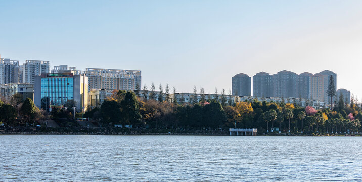 昆明呈贡区洛龙湖都市风景