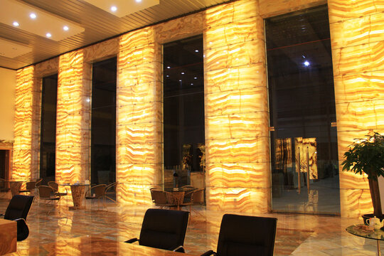 酒店石材工艺装饰背景墙