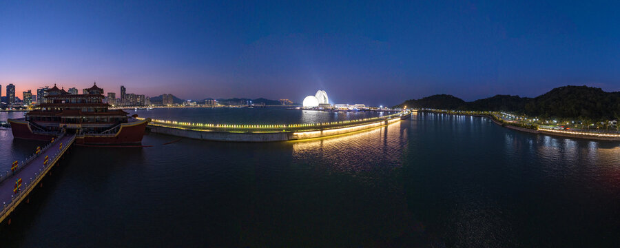 珠海大剧院夜景全景