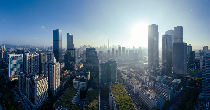 深圳湾清晨全景