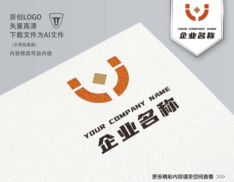 YJ字母logo金融