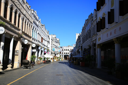 骑楼老街街景