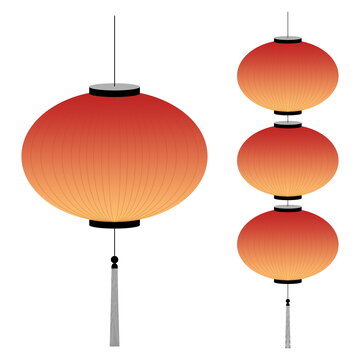 中式國風(fēng)節(jié)日裝飾元素紅色燈籠
