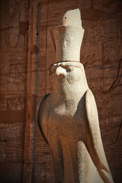 埃及埃德福神庙老鹰神雕塑