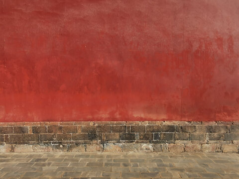 灰砖红墙