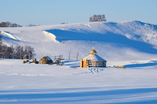 北方冬季雪景