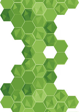 绿色六边形蜂窝状图案背景