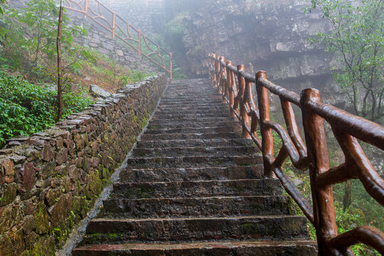 北帝山景区石桥山台阶