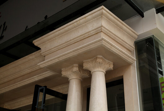 建筑装饰罗马柱圆柱石材工艺