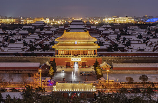 北京故宫雪景