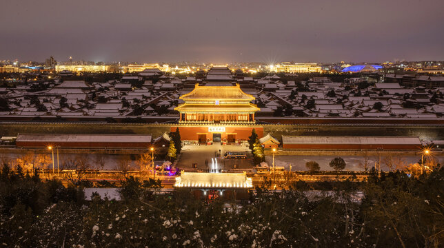 北京故宫雪景