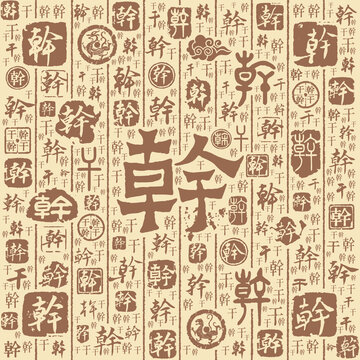 干字书法文字背景底纹