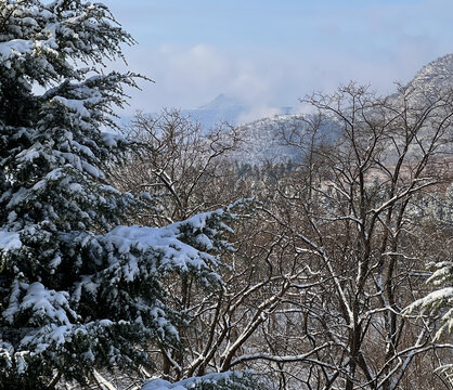 南太行山雪景