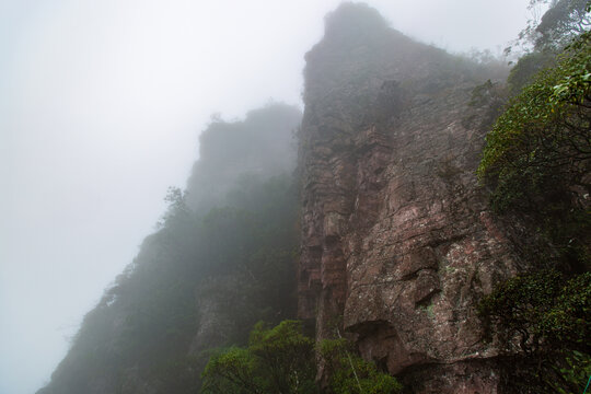 北帝山景区云雾缭绕