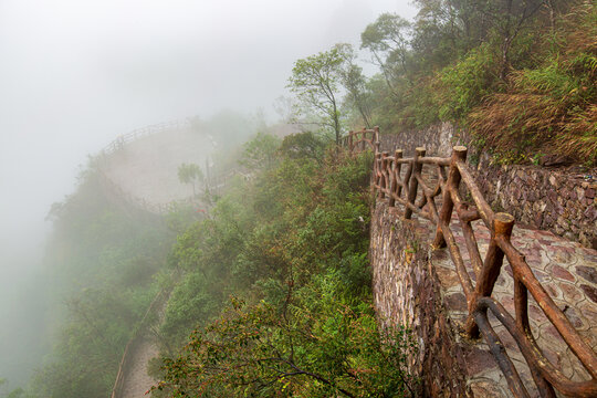 北帝山景区石桥山山谷风光