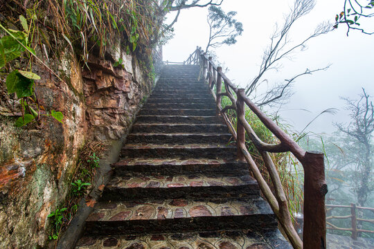 北帝山景区石桥山登山步梯