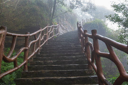 北帝山景区石桥山石阶道