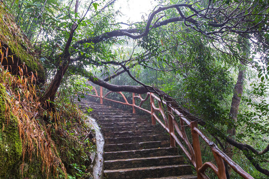 北帝山景区登山步梯