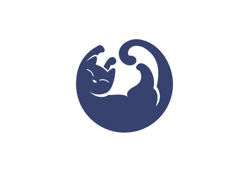 矢量剪影貓圖標(biāo)