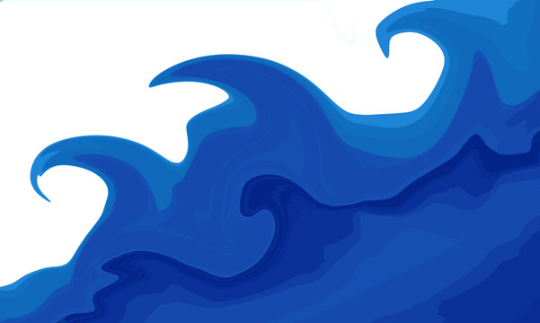 扁平風海浪海洋免扣素材