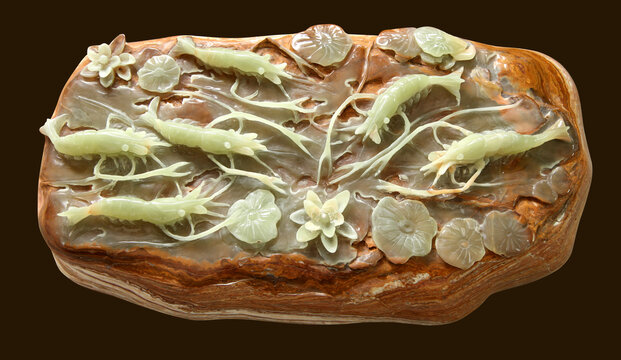动物玉雕虾收藏品玉石艺术雕塑