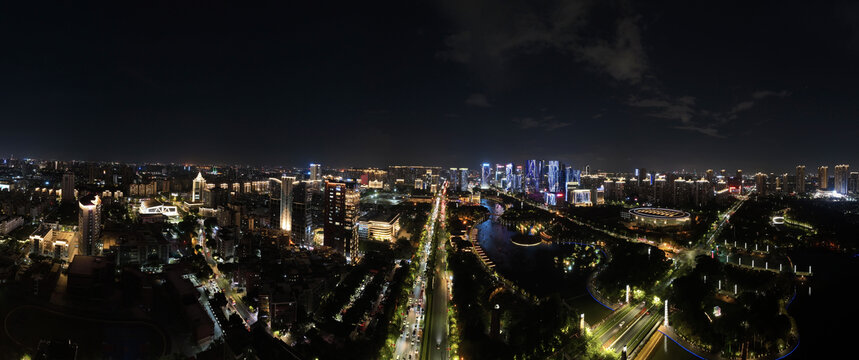 南海千灯湖夜景全景