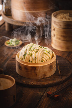 傳統美食四川成都特色小吃花卷