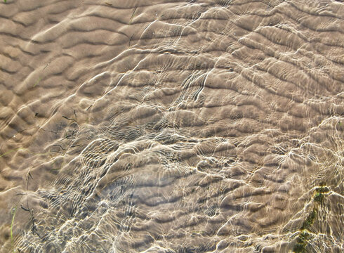 沙滩上的水波纹
