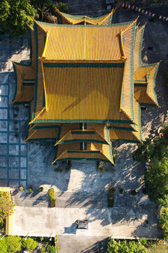 厦门航拍梅山寺建筑景观