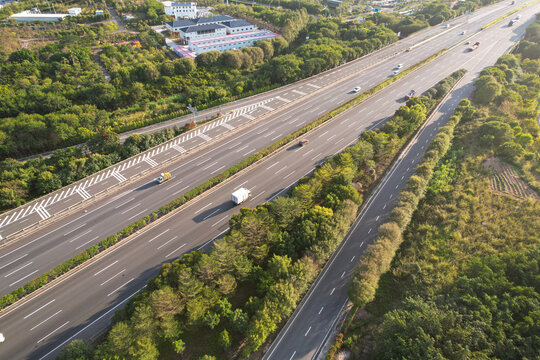 航拍高速公路景观