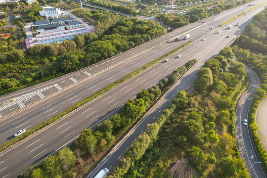 航拍高速公路景观