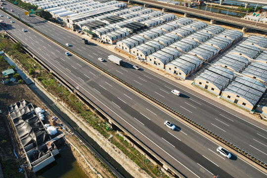 航拍高速公路景观