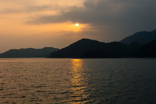 深圳盐田海滨日出山海风光