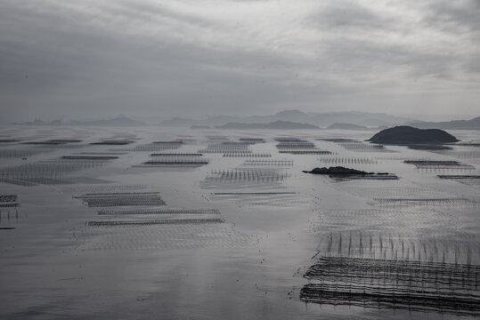 福建霞浦小皓村滩涂景色