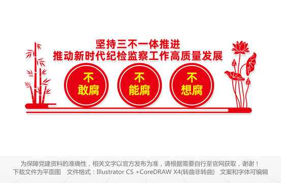 堅(jiān)持三不一體推進(jìn)紀(jì)檢文化墻
