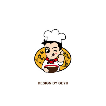 可爱厨师卡通形象006