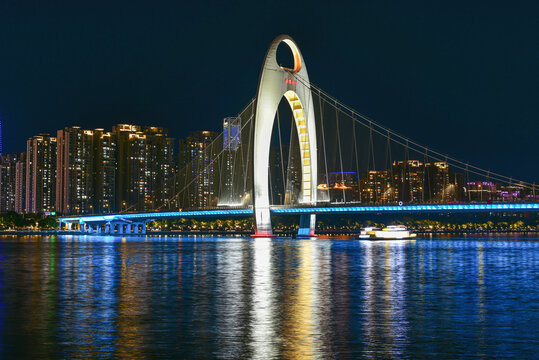 广州城市夜景建筑风光