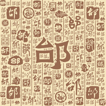 邰字書(shū)法文字背景底紋