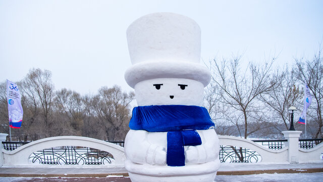 太阳岛雪博会精美雪雕