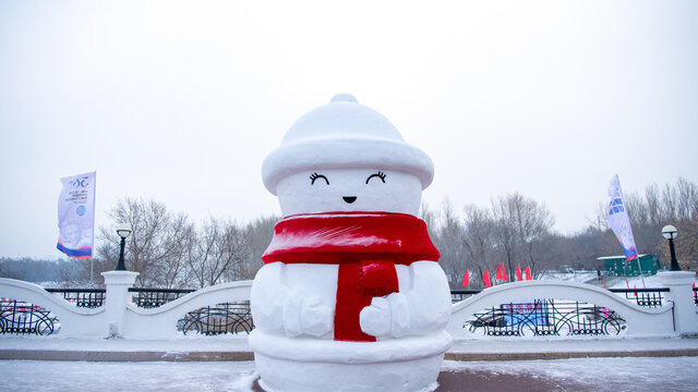 太阳岛雪博会精美雪雕