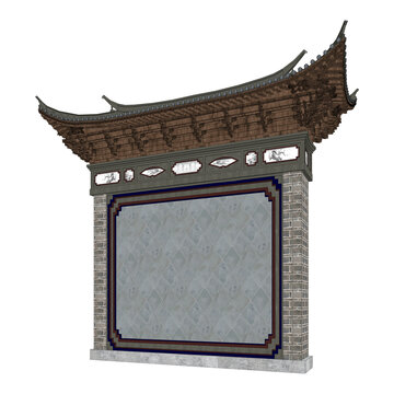 照壁軸測效果