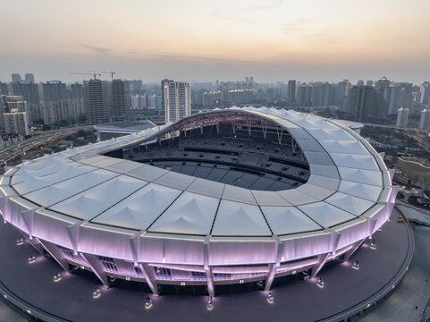 上海体育场航拍图
