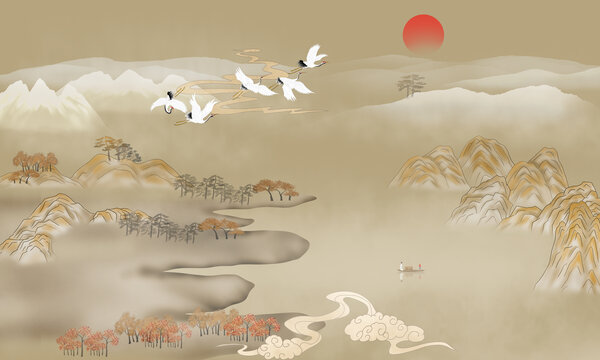 新中式山水畫